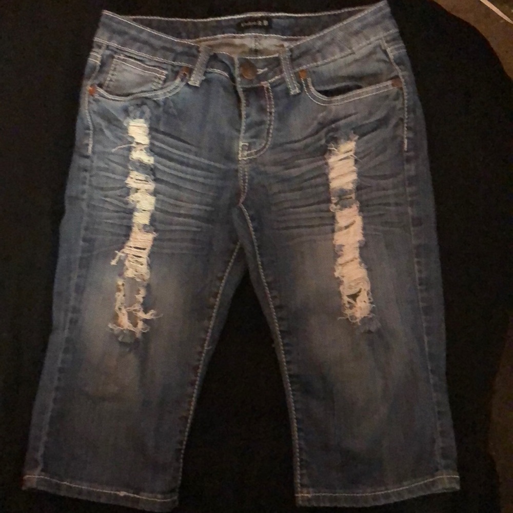 Knee Length Jean Shorts
